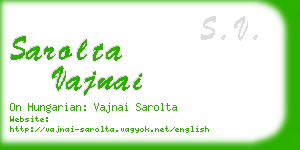 sarolta vajnai business card